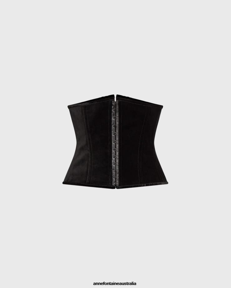Anne Fontaine Accessories 2VZRJ667 Women Elvia Corset Wide Velvet Corset Black