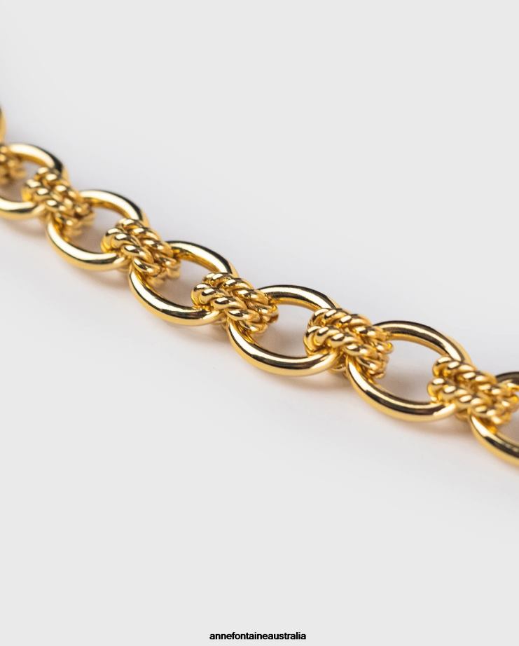 Anne Fontaine Accessories 2VZRJ675 Women Jodelle Belt Adjustable Link Chain Belt Gold