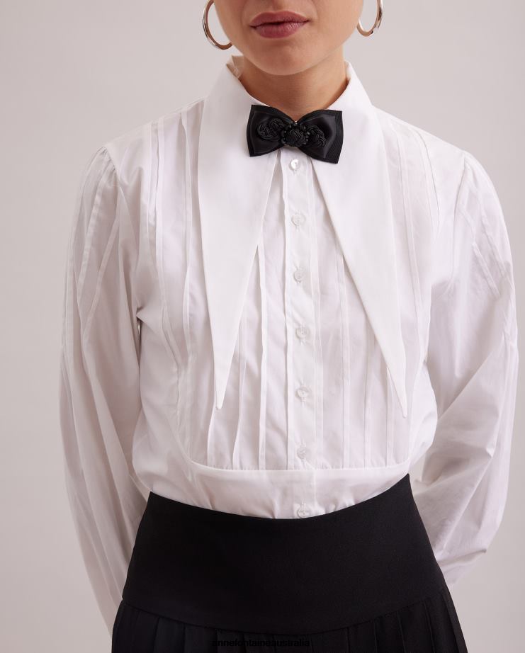 Anne Fontaine Accessories 2VZRJ505 Women James Bowtie Adjustable Bowtie Necklace Black