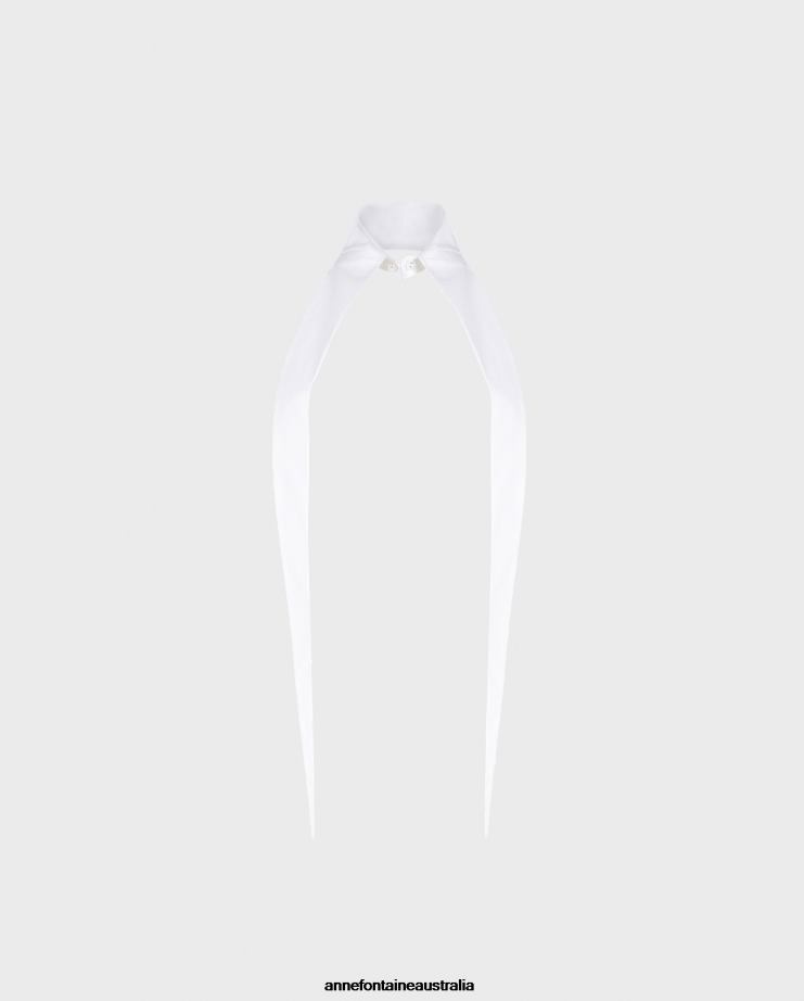 Anne Fontaine Accessories 2VZRJ513 Women Archet Collar Oversized Cotton Poplin Collar White