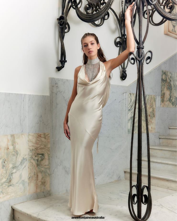 Anne Fontaine Accessories 2VZRJ523 Women Tal Collar Crystal Inspired Beaded Collar Stylish