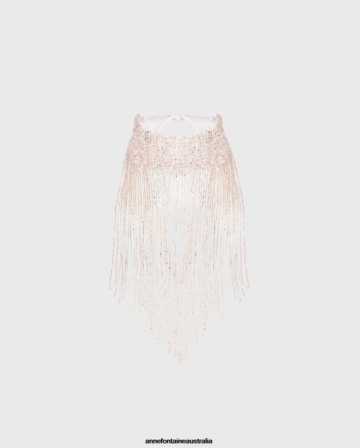 Anne Fontaine Accessories 2VZRJ523 Women Tal Collar Crystal Inspired Beaded Collar Stylish