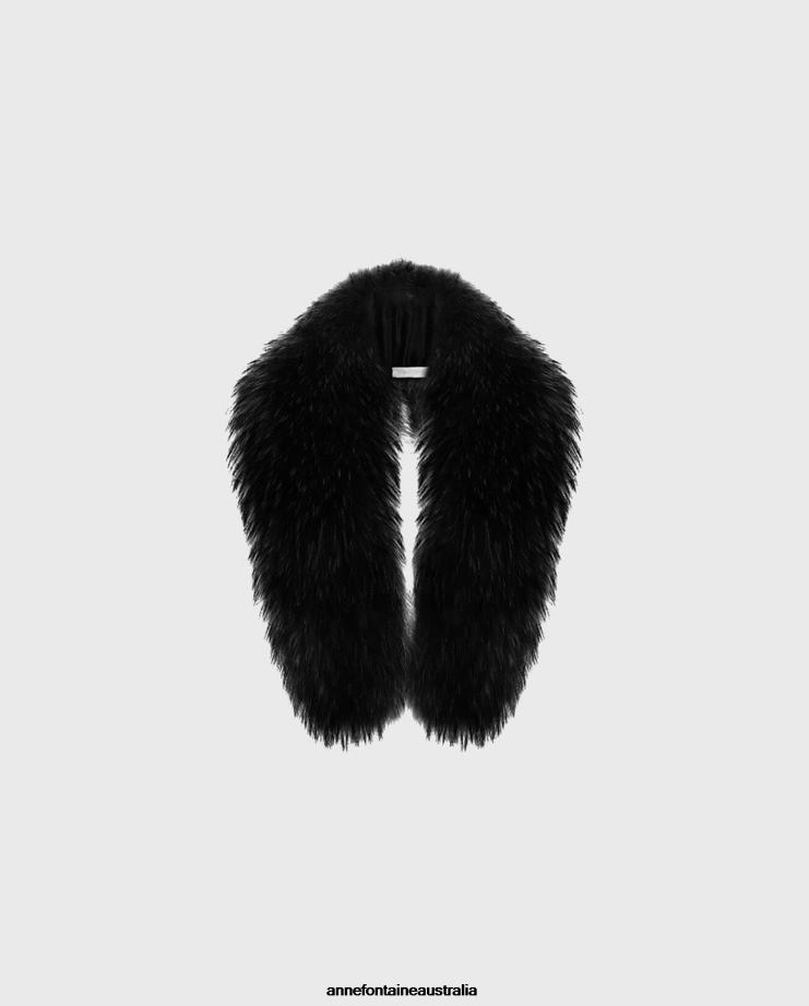Anne Fontaine Accessories 2VZRJ538 Women Blair Collar Fur Collar Black
