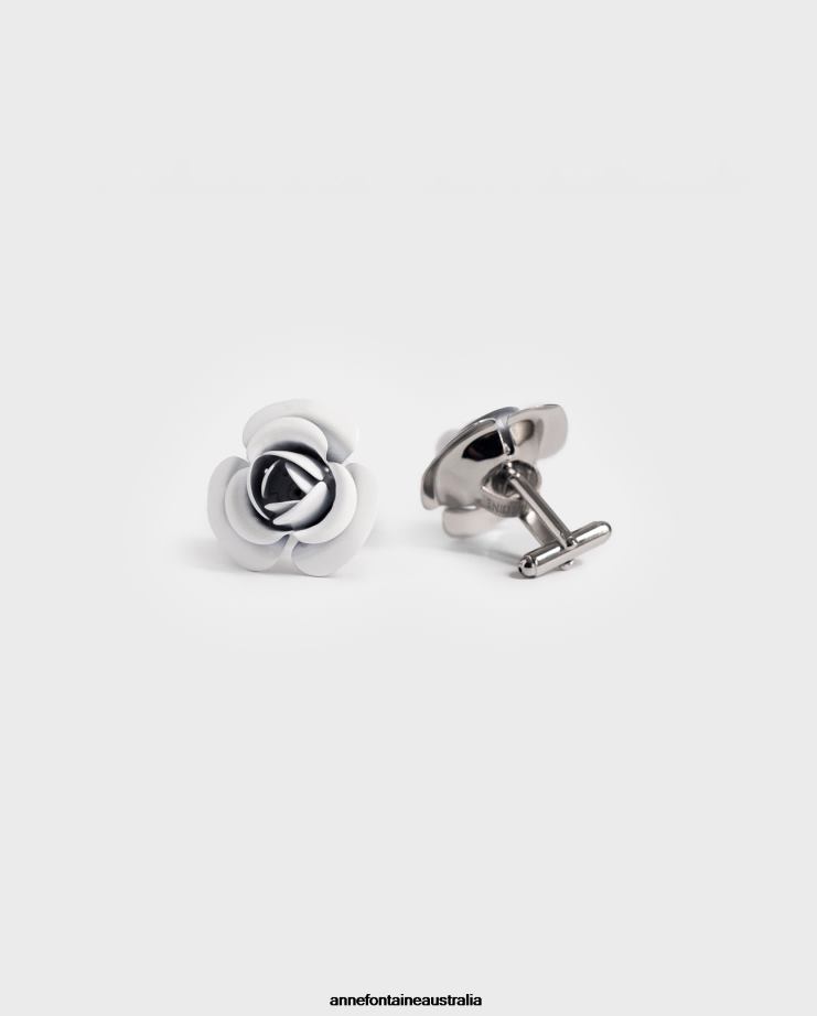 Anne Fontaine Accessories 2VZRJ547 Women Neissy Cufflinks Floral Cufflinks White