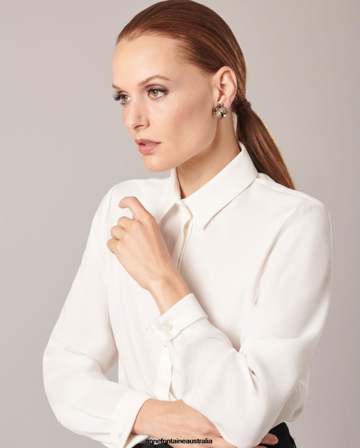 Anne Fontaine Accessories 2VZRJ589 Women Genna Earrings Leopard Print and Crystal Ladybug Earrings Stylish