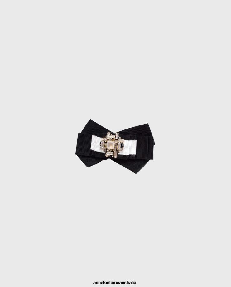 Anne Fontaine Accessories 2VZRJ593 Women Opama Brooch Bow-Shaped Brooch With Mounted Stones Stylish