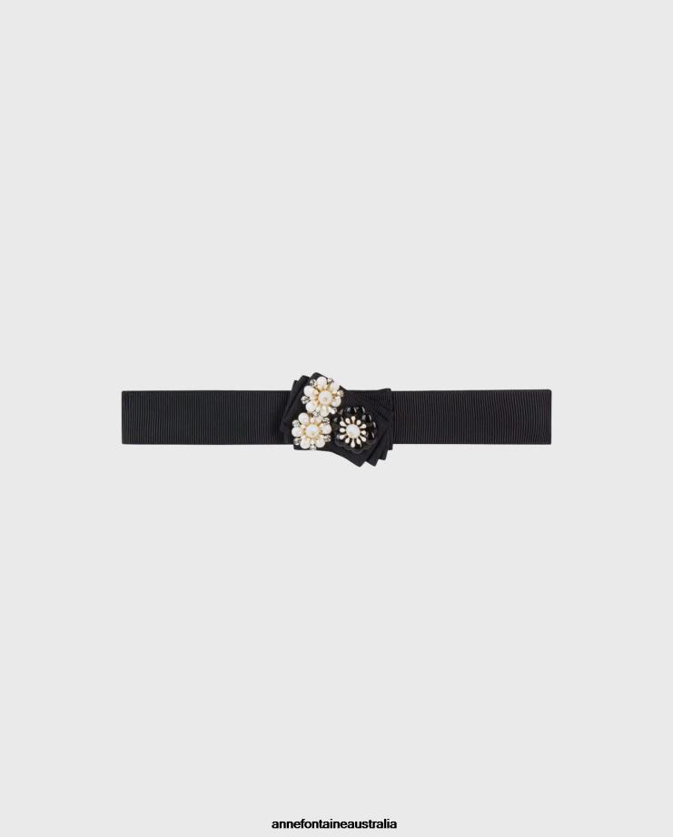 Anne Fontaine Accessories 2VZRJ595 Women Igloo Choker Fabric Flower Choker Necklace Stylish