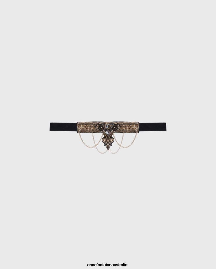 Anne Fontaine Accessories 2VZRJ601 Women Orbie Choker Choker Adorned With Jewels Gold