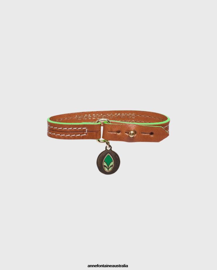 Anne Fontaine Accessories 2VZRJ602 Women Foundation Bracelet Foundation Leather Bracelet Green