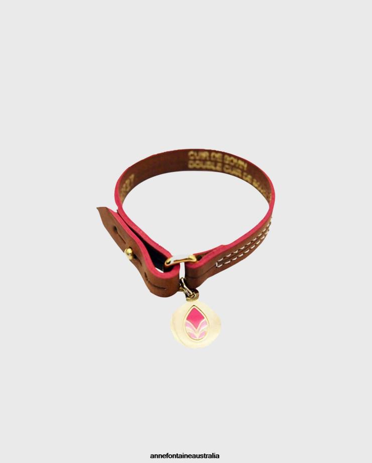 Anne Fontaine Accessories 2VZRJ602 Women Foundation Bracelet Foundation Leather Bracelet Green