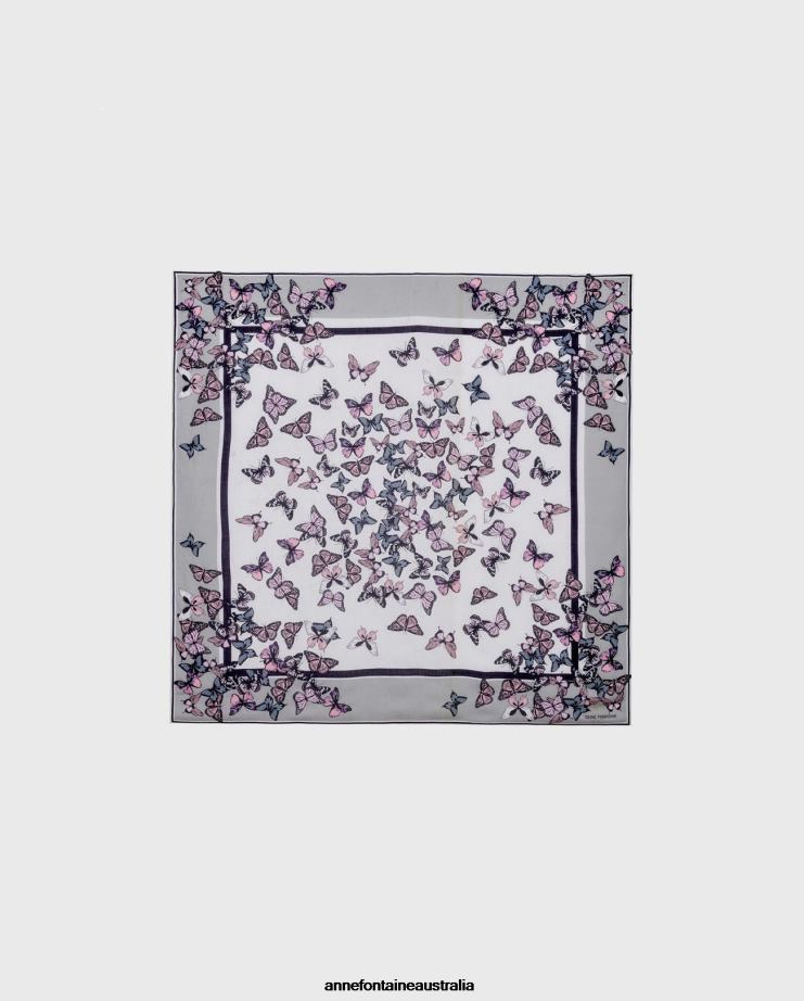 Anne Fontaine Accessories 2VZRJ609 Women Vutterfly Scarf Butterfly Print Scarf Stylish