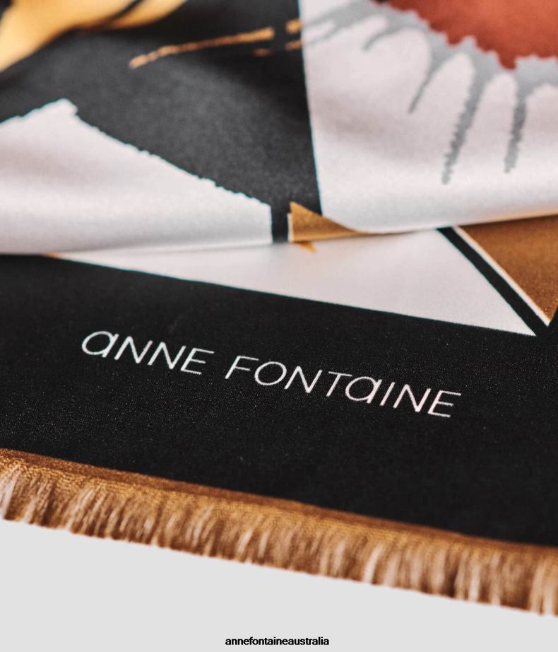 Anne Fontaine Accessories 2VZRJ612 Women Telly Scarf Silk Square Scarf With Details Floral