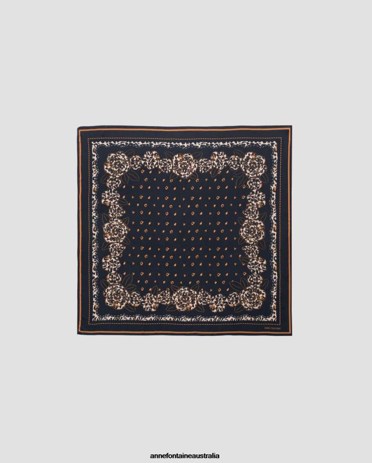 Anne Fontaine Accessories 2VZRJ614 Women Adrian - Leo Scarf and Leopard Print Scarf Floral