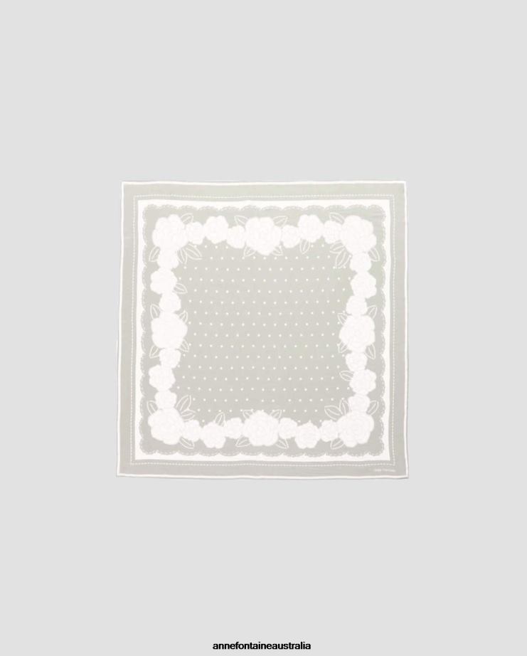 Anne Fontaine Accessories 2VZRJ618 Women Adrian Scarf Silk and Bamboo Scarf Floral