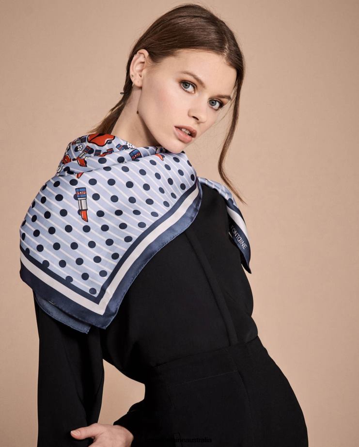 Anne Fontaine Accessories 2VZRJ637 Women Tania Scarf Printed Silk Square Scarf Stylish