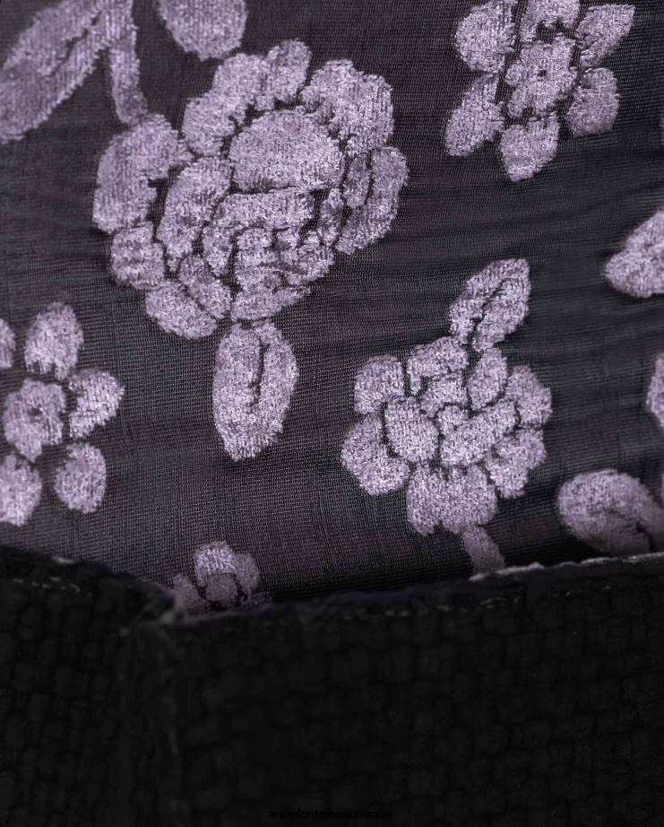 Anne Fontaine Bags 2VZRJ705 Women Trudy Handbag Handcrafted Woven Bag With a Chain Strap Gunmetal