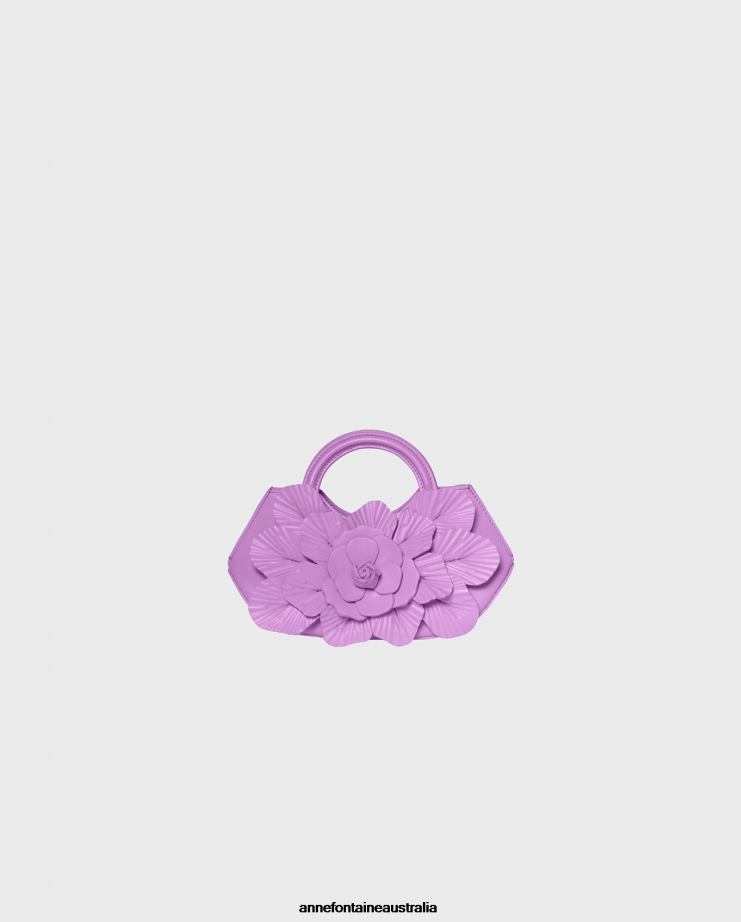 Anne Fontaine Bags 2VZRJ682 Women Scarlett Mini Handbag Signature Leather Mini Handbag in Purple Floral