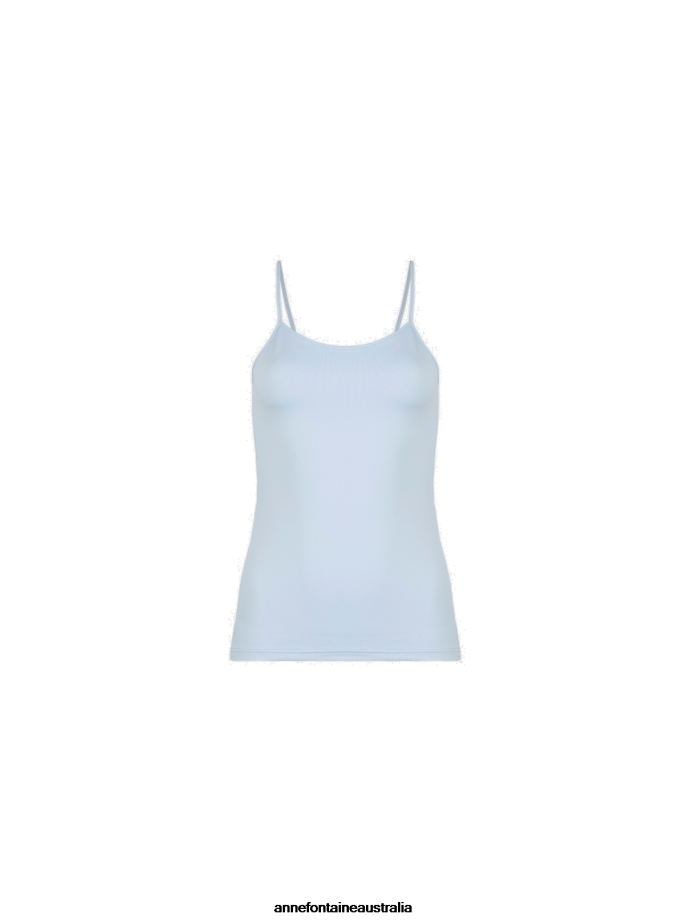 Anne Fontaine Clothing 2VZRJ297 Women Cintia Camisole Riviera Thin Strap Camisole Blue