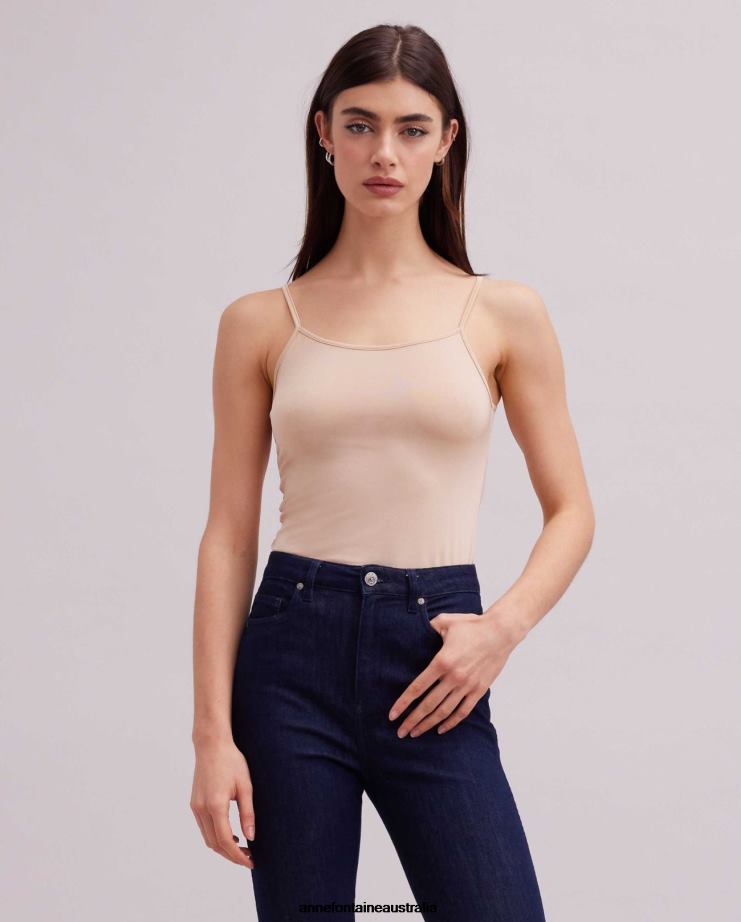 Anne Fontaine Clothing 2VZRJ300 Women Cintia Camisole Thin Strap Camisole Nude