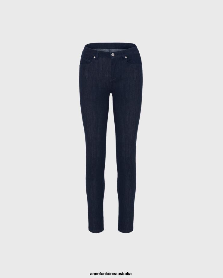 Anne Fontaine Clothing 2VZRJ324 Women Skye Denim Jean Skinny Jeans Dark Navy Color