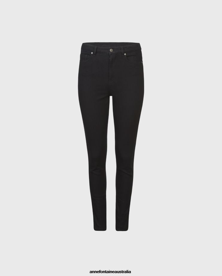 Anne Fontaine Clothing 2VZRJ329 Women Fable Denim Jean Classic 5-Pocket Skinny Denim Jean Black