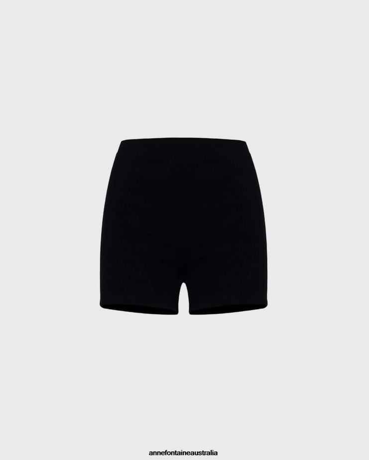 Anne Fontaine Clothing 2VZRJ339 Women Sana Short Stretch-Jersey Biker Shorts Black