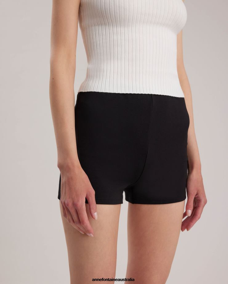 Anne Fontaine Clothing 2VZRJ339 Women Sana Short Stretch-Jersey Biker Shorts Black