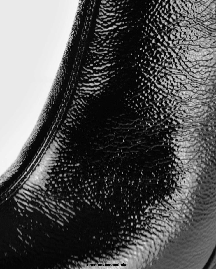 Anne Fontaine Shoes 2VZRJ13 Women Aden Boot Patent Leather Platform Boot Black