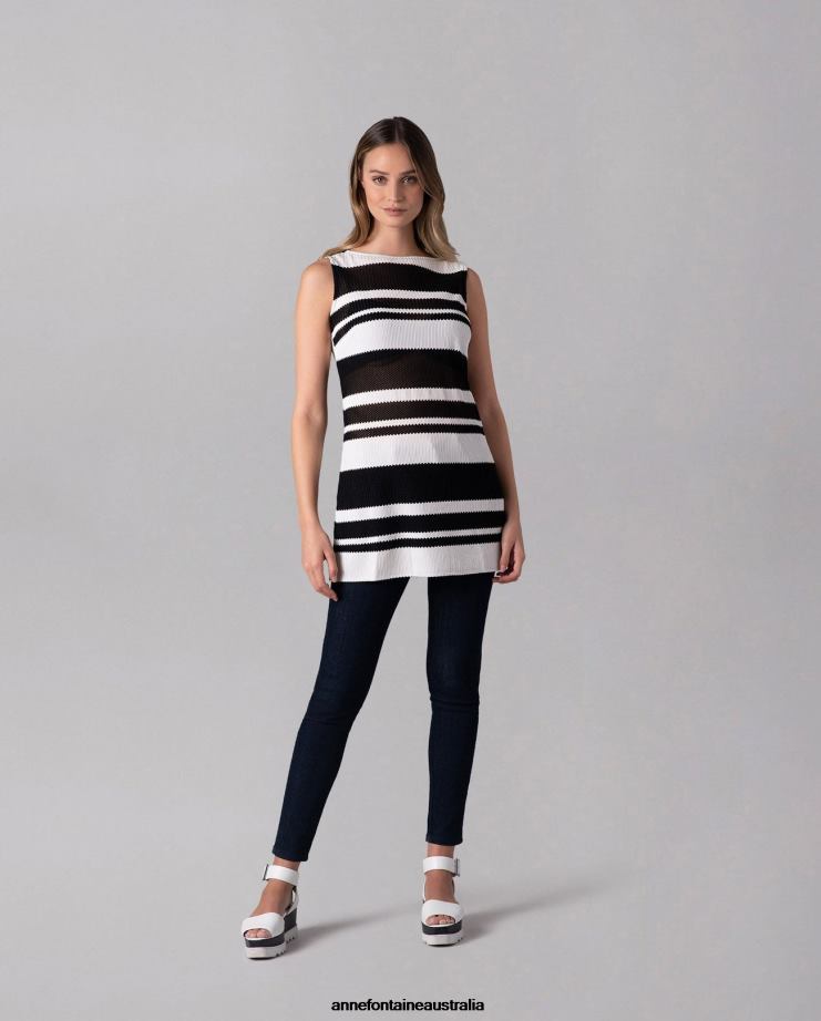 Anne Fontaine Shoes 2VZRJ22 Women Una Sandal Platform Sandals With Ankle Straps White